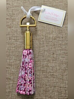 Lilly Pulitzer Amarena Cherry Tropical With A Twist Tassel Bottle Opener NWT